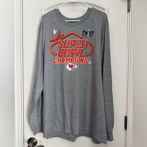 Kansas City Chiefs Super Bowl Champions Long Sleeve Nike T-Shirt New
